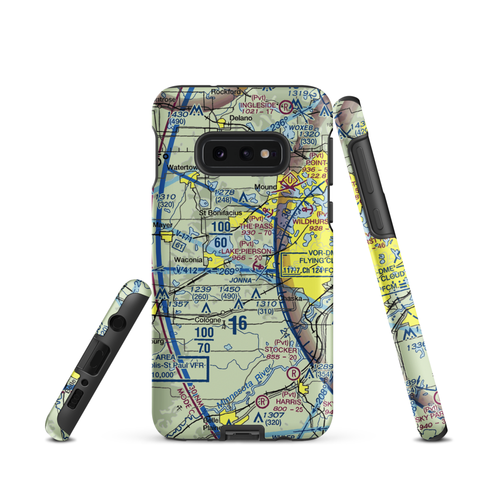 Molnau Airpark (1MN5) VFR Sectional Samsung Phone Case Samsung Galaxy S10e model shown