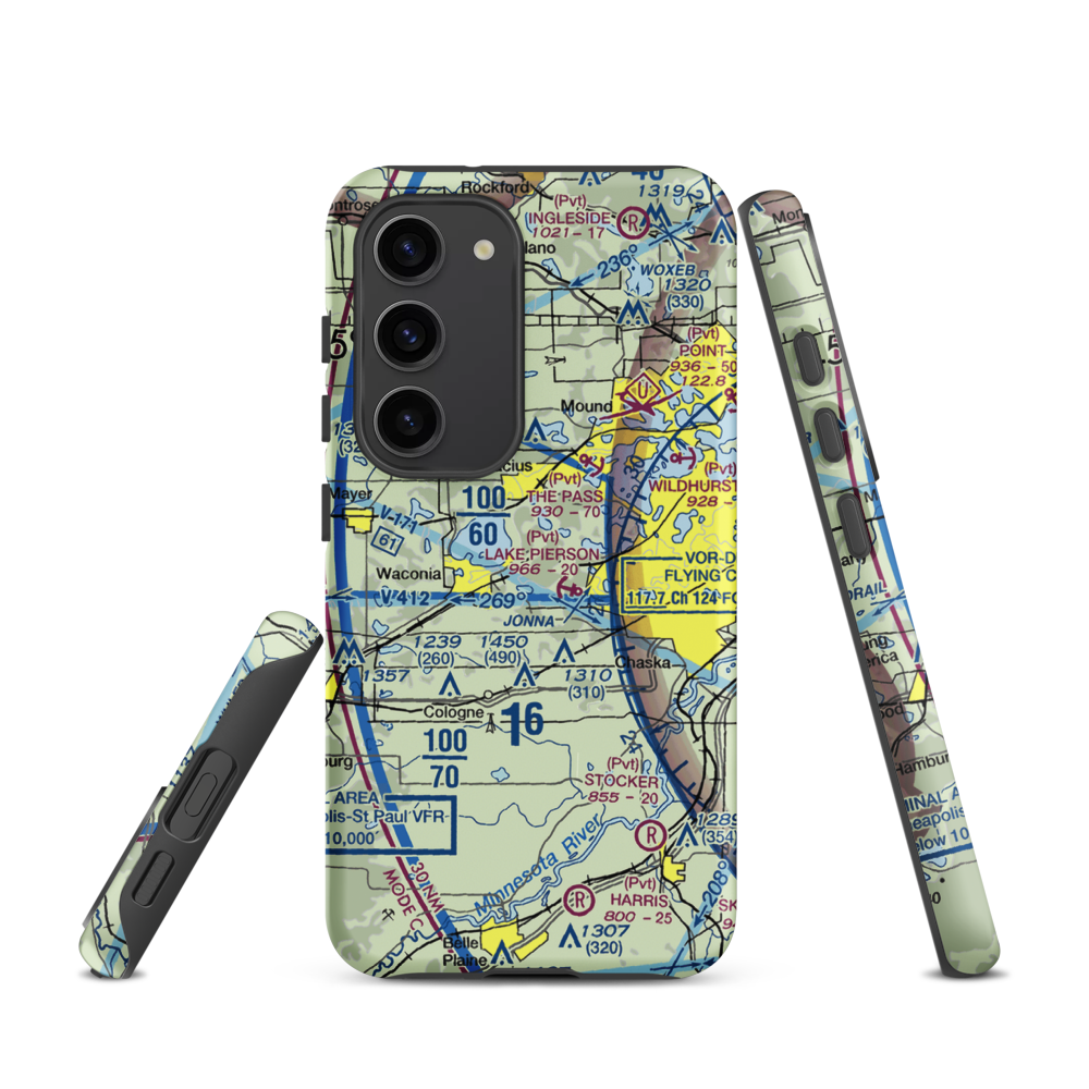 Molnau Airpark (1MN5) VFR Sectional Samsung Phone Case Samsung Galaxy S23 model shown