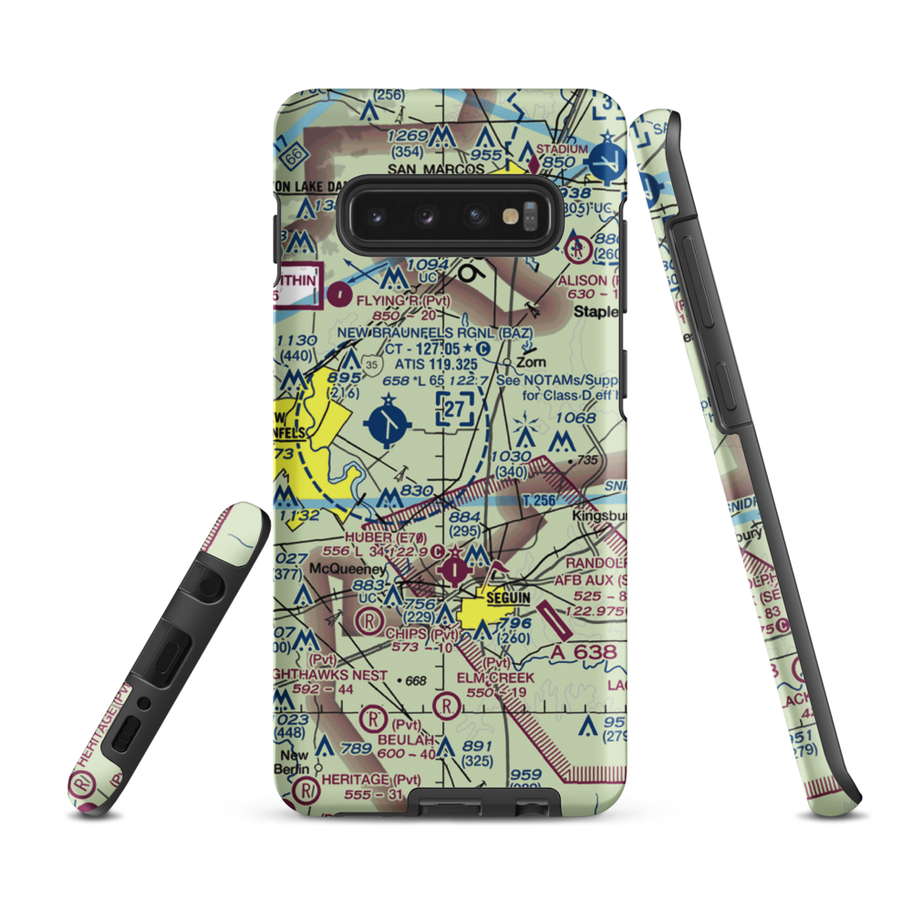 Moltz Airport (50TA) VFR Sectional Samsung Phone Case Samsung Galaxy S10 Plus model shown