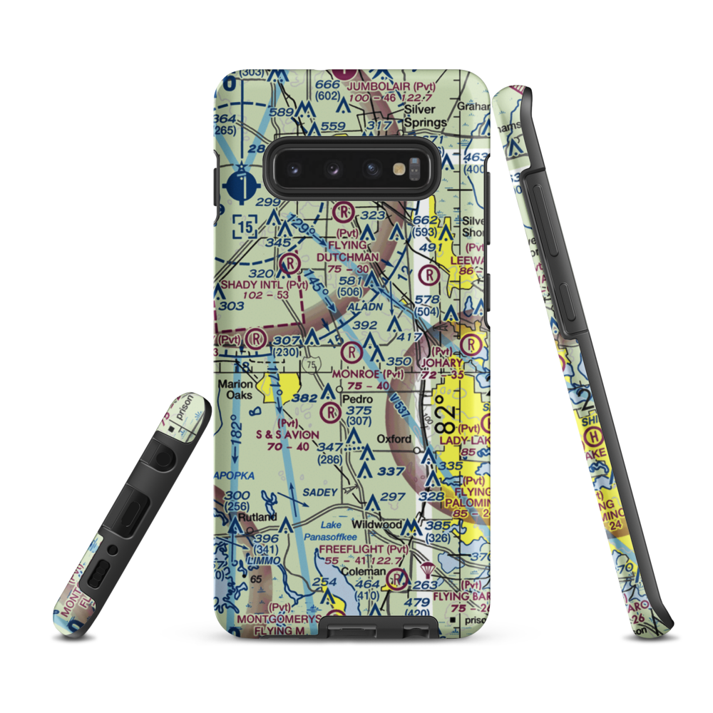 Monroe Airpark (2FA2) VFR Sectional Samsung Phone Case Samsung Galaxy S10 Plus model shown