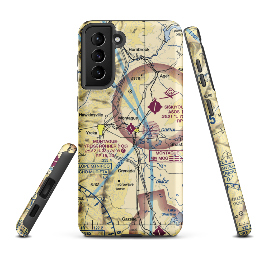 Montague-Yreka Rohrer Field (1O5) VFR Sectional Samsung Phone Case Samsung Galaxy S21 FE model shown