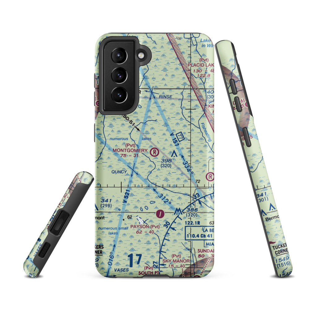 Montgomery Ranch Airport (FA64) VFR Sectional Samsung Phone Case Samsung Galaxy S21 FE model shown