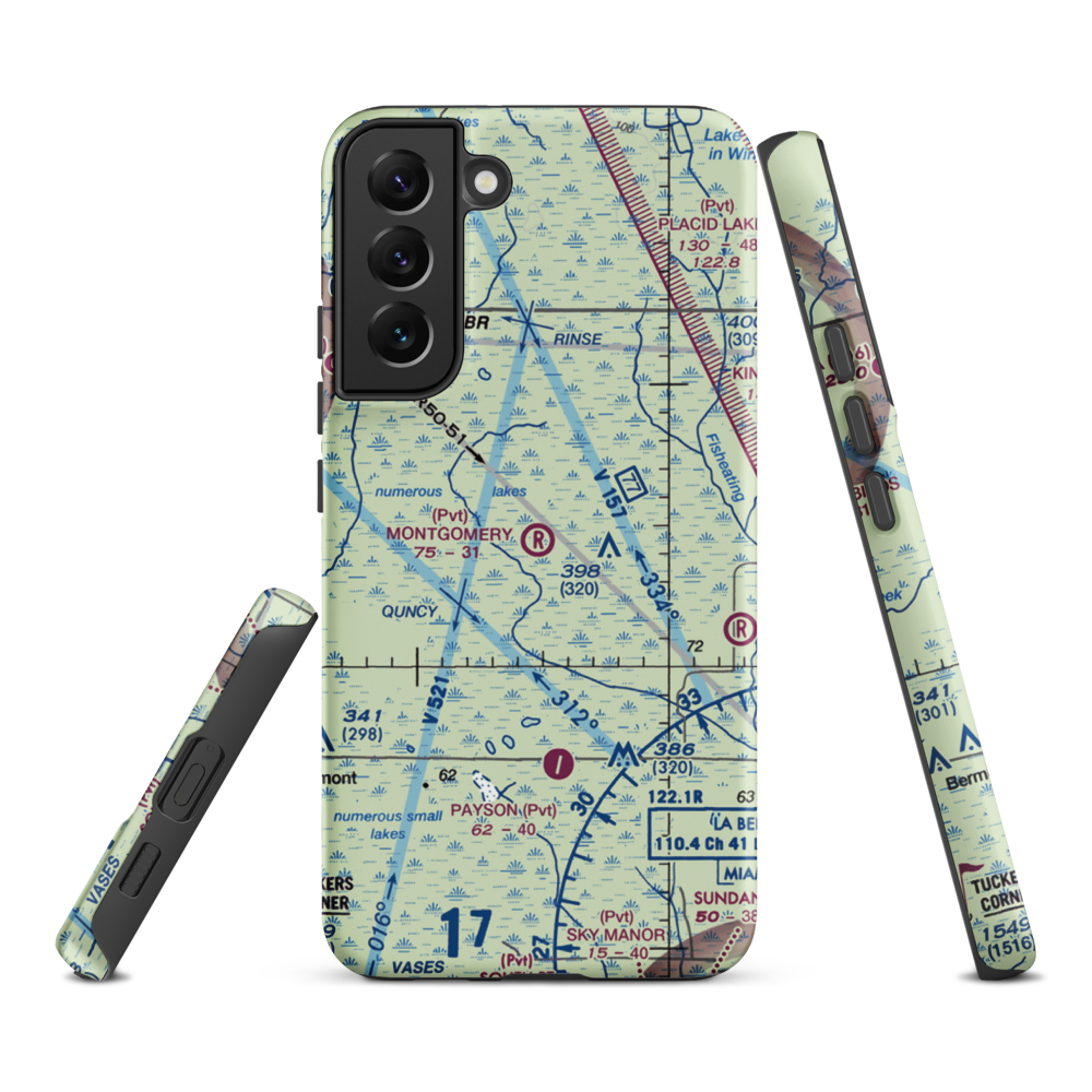 Montgomery Ranch Airport (FA64) VFR Sectional Samsung Phone Case Samsung Galaxy S22 Plus model shown
