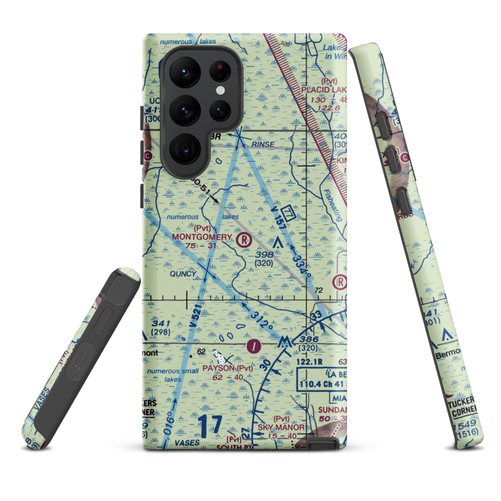 Montgomery Ranch Airport (FA64) VFR Sectional Samsung Phone Case Samsung Galaxy S22 Ultra model shown