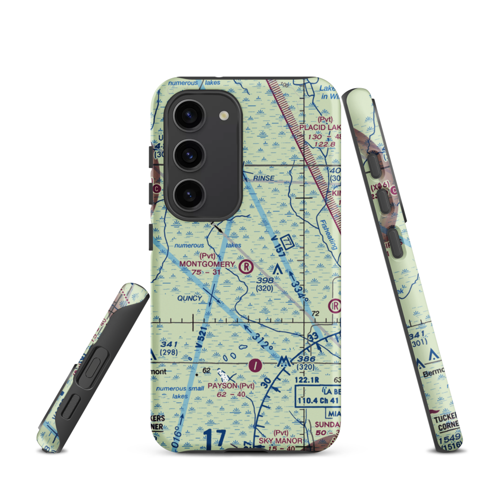 Montgomery Ranch Airport (FA64) VFR Sectional Samsung Phone Case Samsung Galaxy S23 model shown