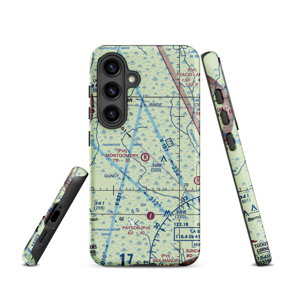 Montgomery Ranch Airport (FA64) VFR Sectional Samsung Phone Case Samsung Galaxy S24 model shown