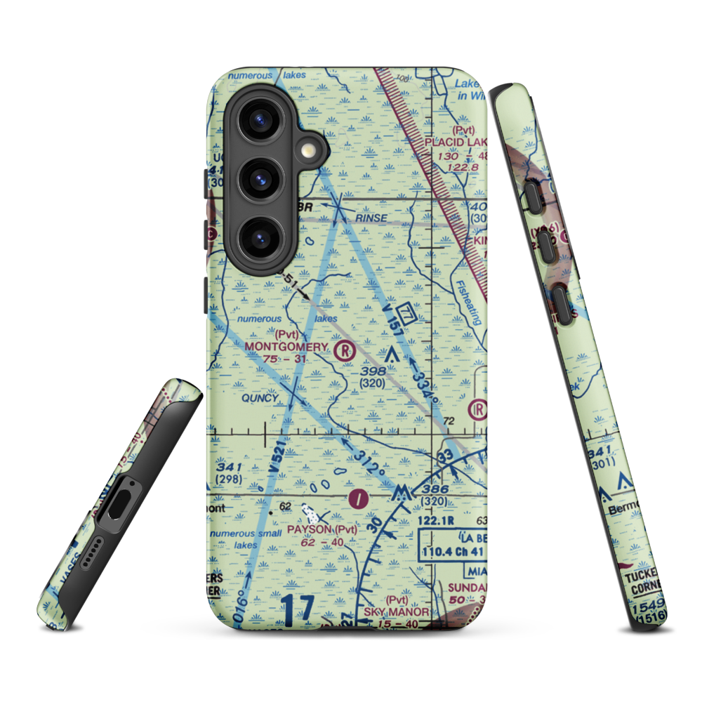 Montgomery Ranch Airport (FA64) VFR Sectional Samsung Phone Case Samsung Galaxy S24 Plus model shown