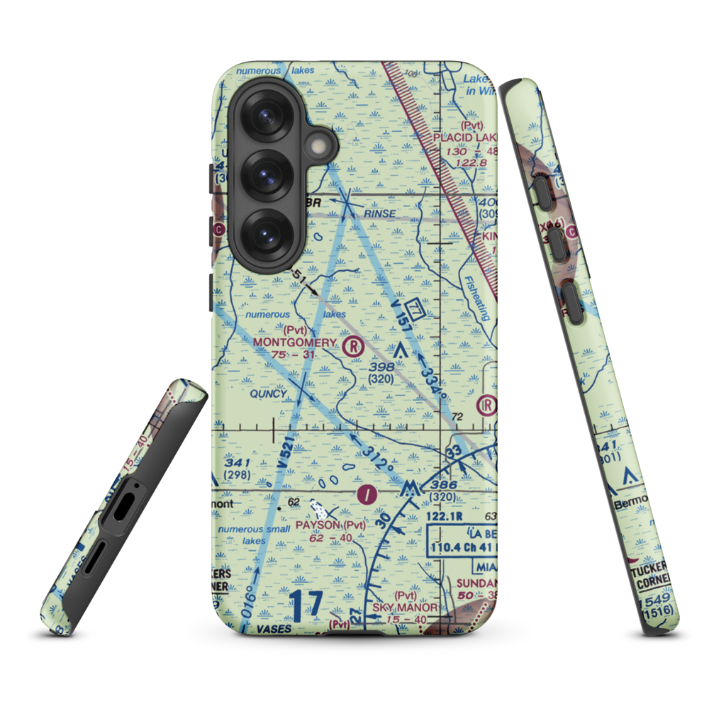 Montgomery Ranch Airport (FA64) VFR Sectional Samsung Phone Case Samsung Galaxy S25 Plus model shown