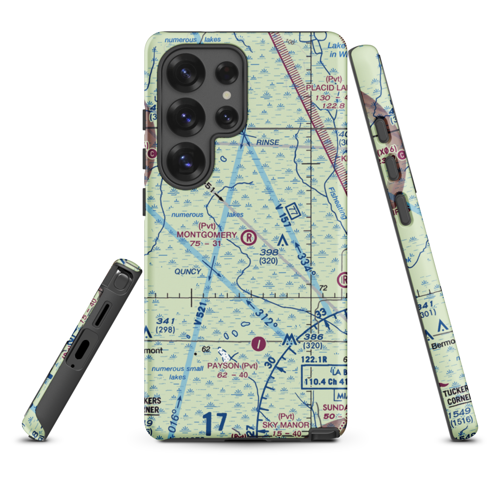 Montgomery Ranch Airport (FA64) VFR Sectional Samsung Phone Case Samsung Galaxy S25 Ultra model shown