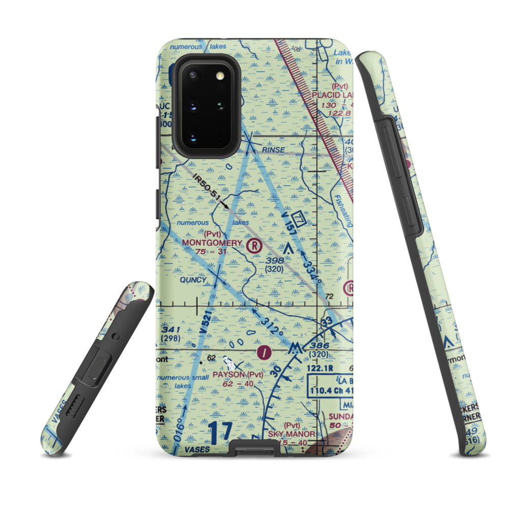 Montgomery Ranch Airport (FA64) VFR Sectional Samsung Phone Case Samsung Galaxy S20 Plus model shown