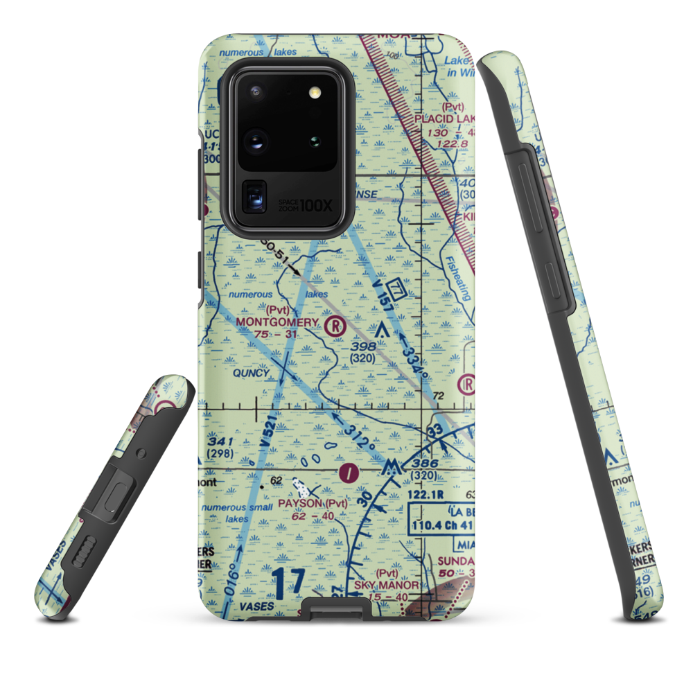 Montgomery Ranch Airport (FA64) VFR Sectional Samsung Phone Case Samsung Galaxy S20 Ultra model shown
