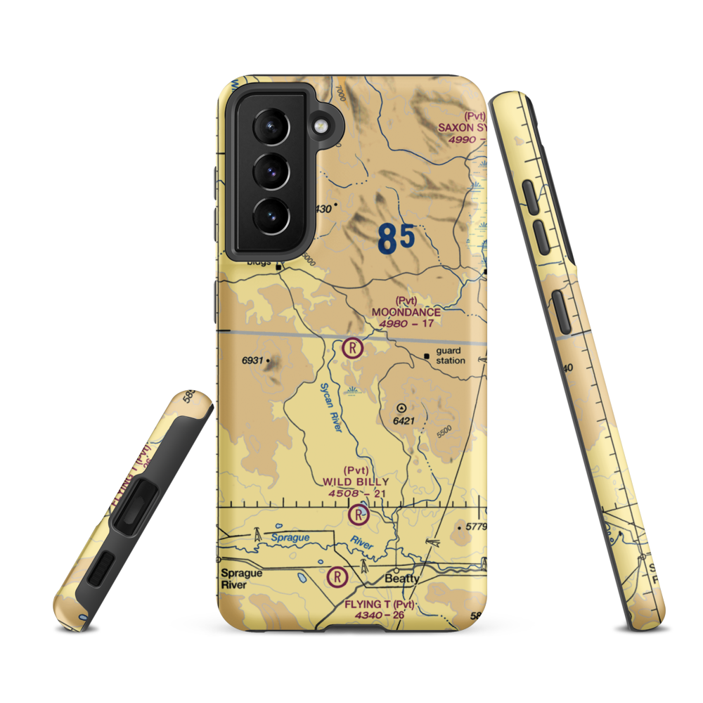 Moondance Ranch Airport (87OR) VFR Sectional Samsung Phone Case Samsung Galaxy S21 FE model shown