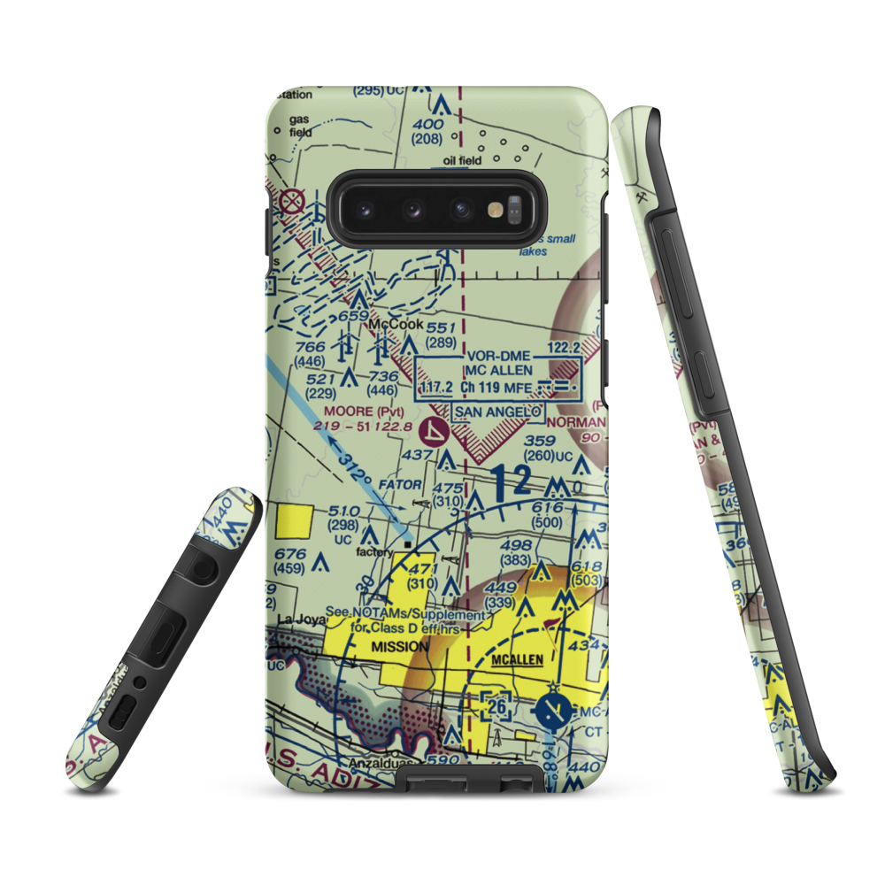 Moore Field (7TE7) VFR Sectional Samsung Phone Case Samsung Galaxy S10 Plus model shown