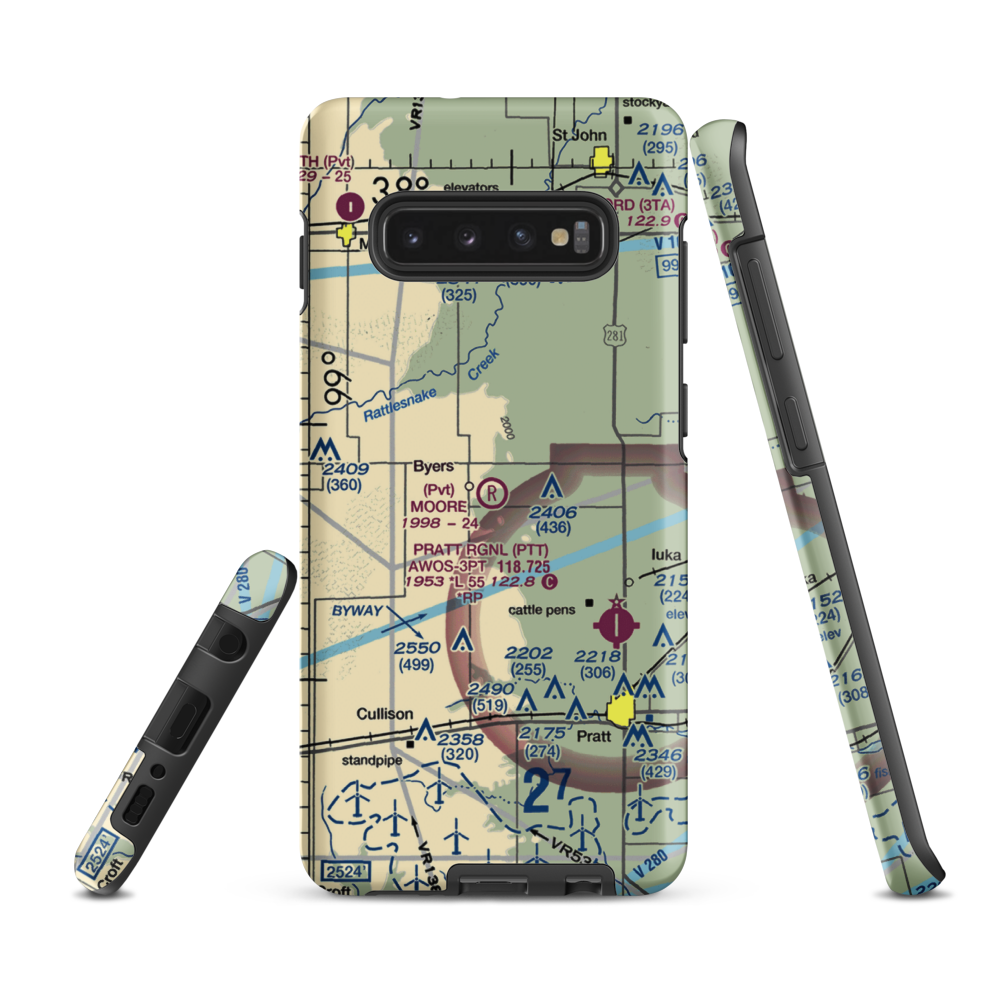 Moore Field (SN48) VFR Sectional Samsung Phone Case Samsung Galaxy S10 Plus model shown