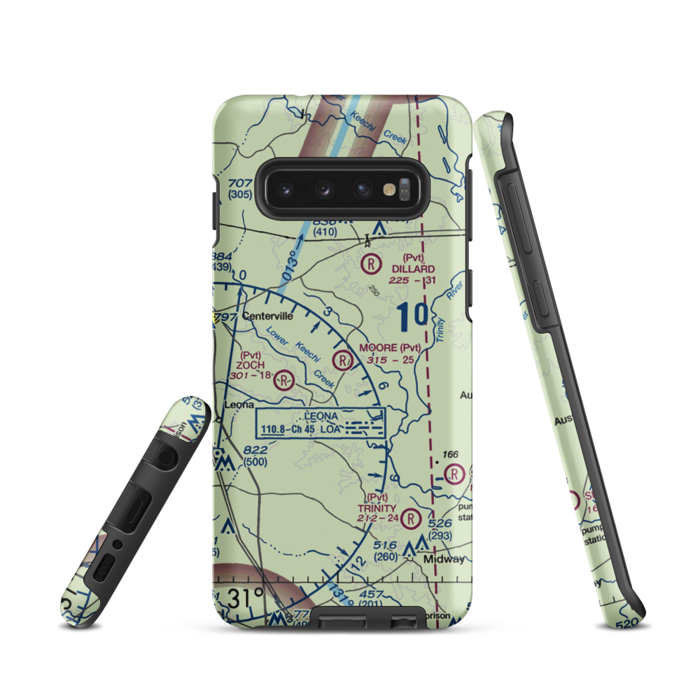 Moore Ranch Airport (24TA) VFR Sectional Samsung Phone Case Samsung Galaxy S10 model shown
