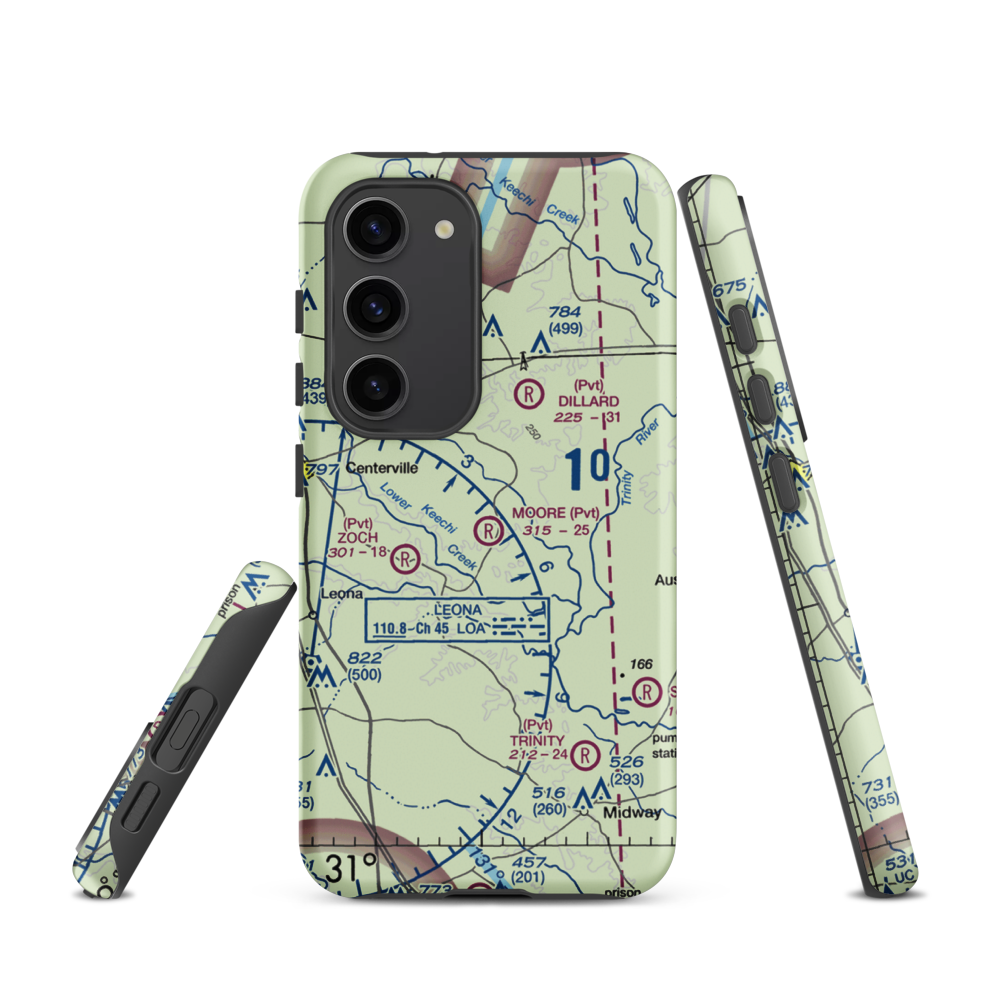 Moore Ranch Airport (24TA) VFR Sectional Samsung Phone Case Samsung Galaxy S23 model shown