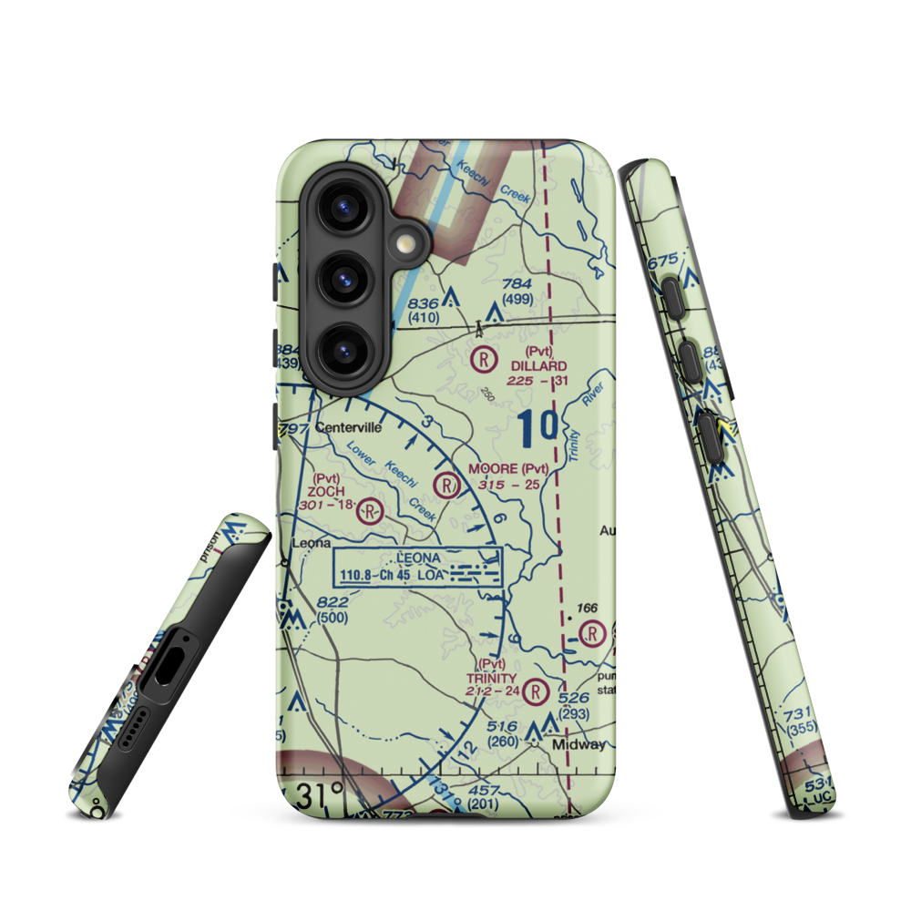 Moore Ranch Airport (24TA) VFR Sectional Samsung Phone Case Samsung Galaxy S24 model shown