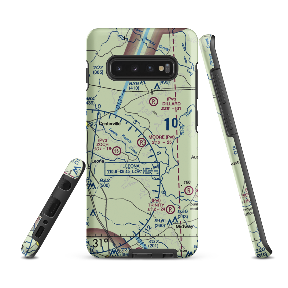 Moore Ranch Airport (24TA) VFR Sectional Samsung Phone Case Samsung Galaxy S10 Plus model shown