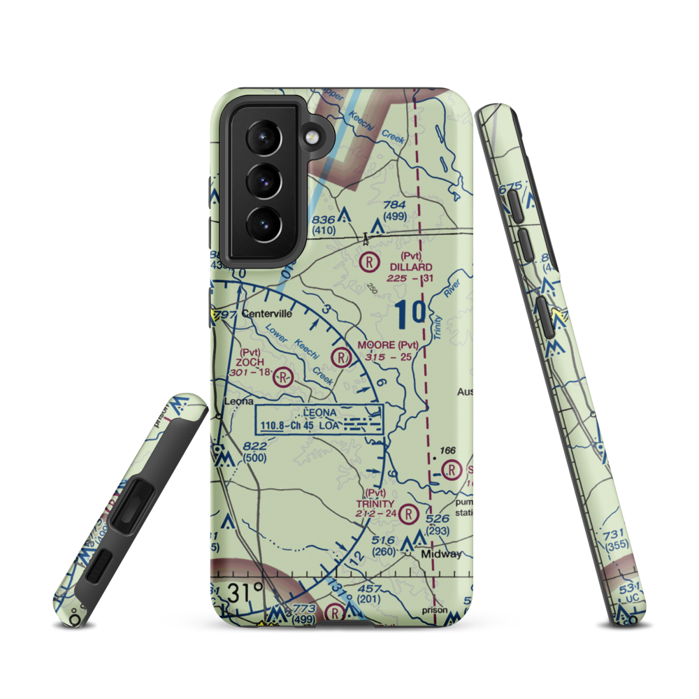 Moore Ranch Airport (24TA) VFR Sectional Samsung Phone Case Samsung Galaxy S21 model shown