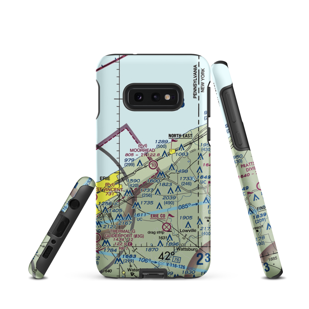Moorhead Airpark LLC (PN40) VFR Sectional Samsung Phone Case Samsung Galaxy S10e model shown