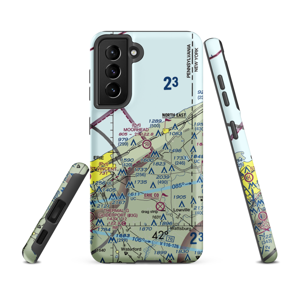 Moorhead Airpark LLC (PN40) VFR Sectional Samsung Phone Case Samsung Galaxy S21 FE model shown