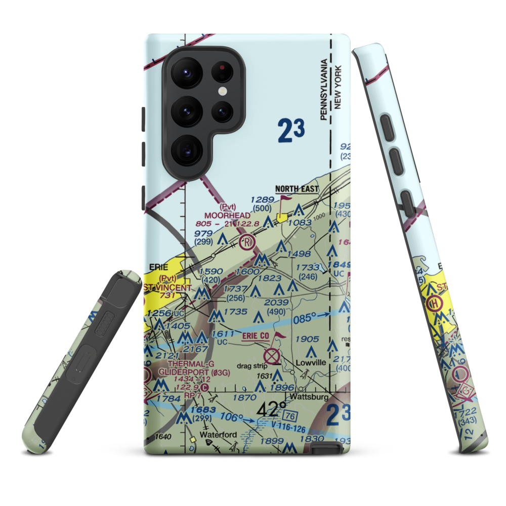 Moorhead Airpark LLC (PN40) VFR Sectional Samsung Phone Case Samsung Galaxy S22 Ultra model shown