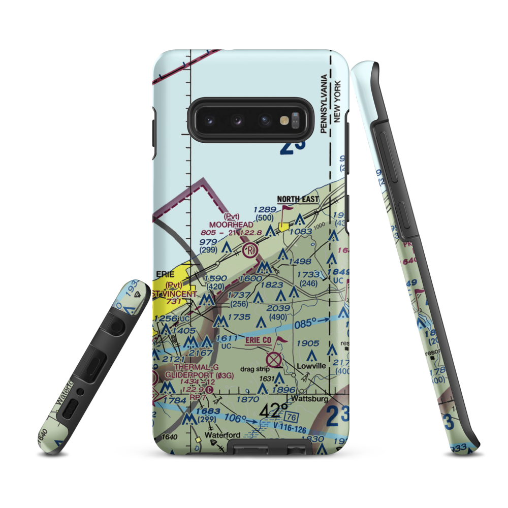 Moorhead Airpark LLC (PN40) VFR Sectional Samsung Phone Case Samsung Galaxy S10 Plus model shown