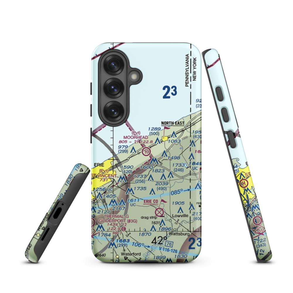 Moorhead Airpark LLC (PN40) VFR Sectional Samsung Phone Case Samsung Galaxy S25 model shown