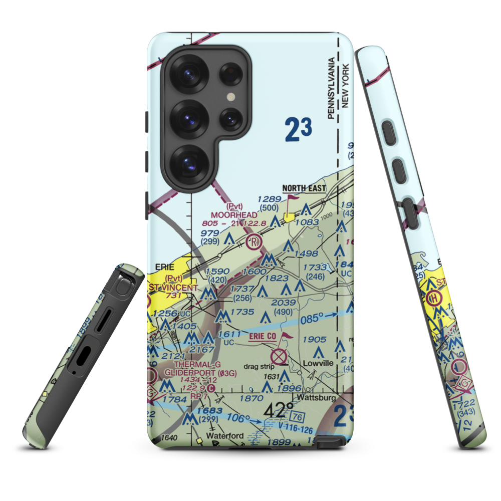 Moorhead Airpark LLC (PN40) VFR Sectional Samsung Phone Case Samsung Galaxy S25 Ultra model shown