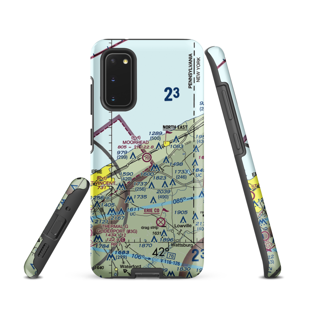Moorhead Airpark LLC (PN40) VFR Sectional Samsung Phone Case Samsung Galaxy S20 model shown