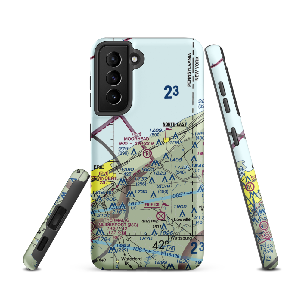 Moorhead Airpark LLC (PN40) VFR Sectional Samsung Phone Case Samsung Galaxy S21 model shown