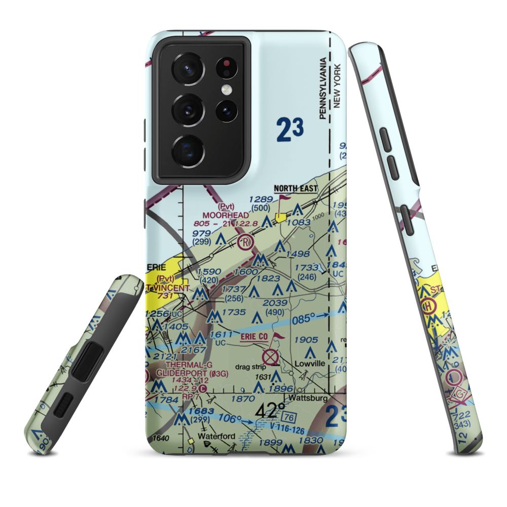 Moorhead Airpark LLC (PN40) VFR Sectional Samsung Phone Case Samsung Galaxy S21 Plus model shown