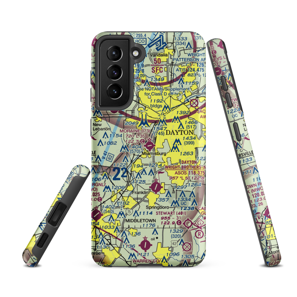 Moraine Air Park (I73) VFR Sectional Samsung Phone Case Samsung Galaxy S21 Ultra model shown
