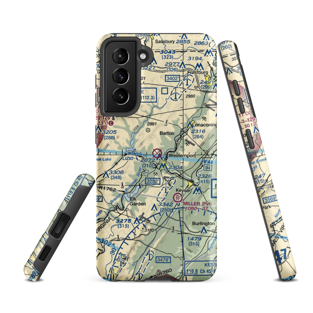Moran Field (MD99) VFR Sectional Samsung Phone Case Samsung Galaxy S21 Ultra model shown