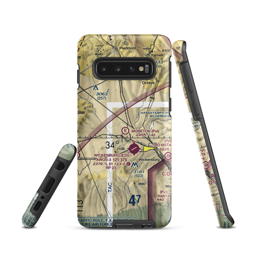 Moreton Airpark (23AZ) VFR Sectional Samsung Phone Case Samsung Galaxy S10 model shown