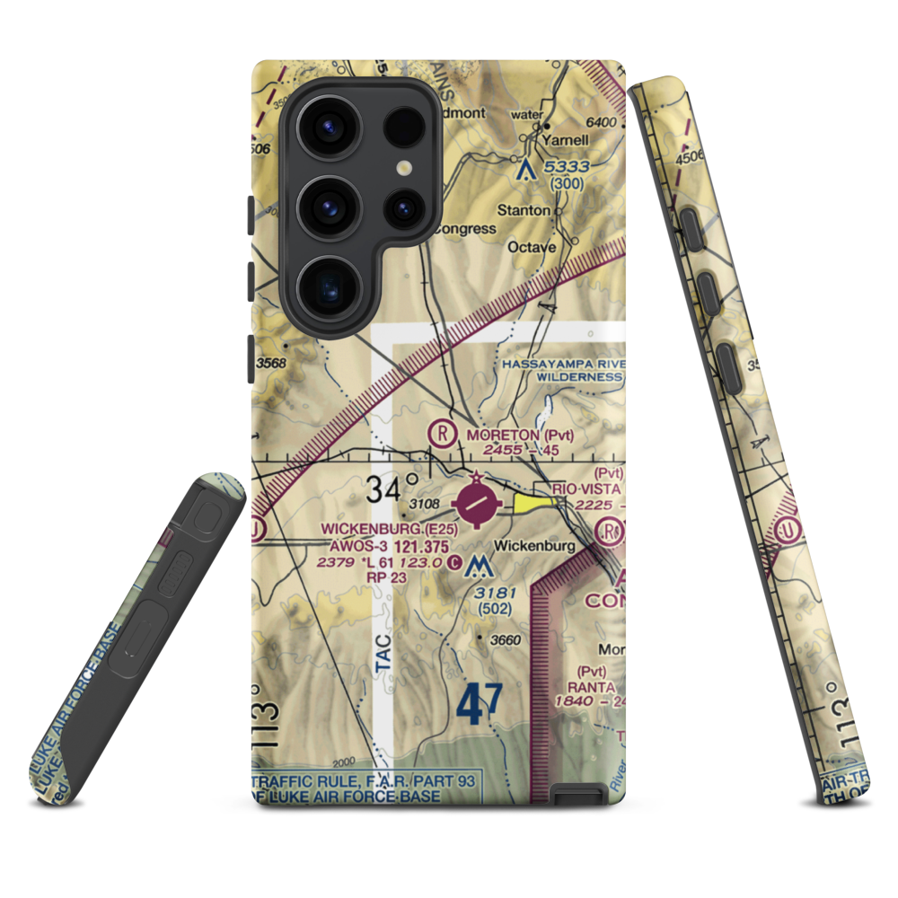 Moreton Airpark (23AZ) VFR Sectional Samsung Phone Case Samsung Galaxy S23 Ultra model shown