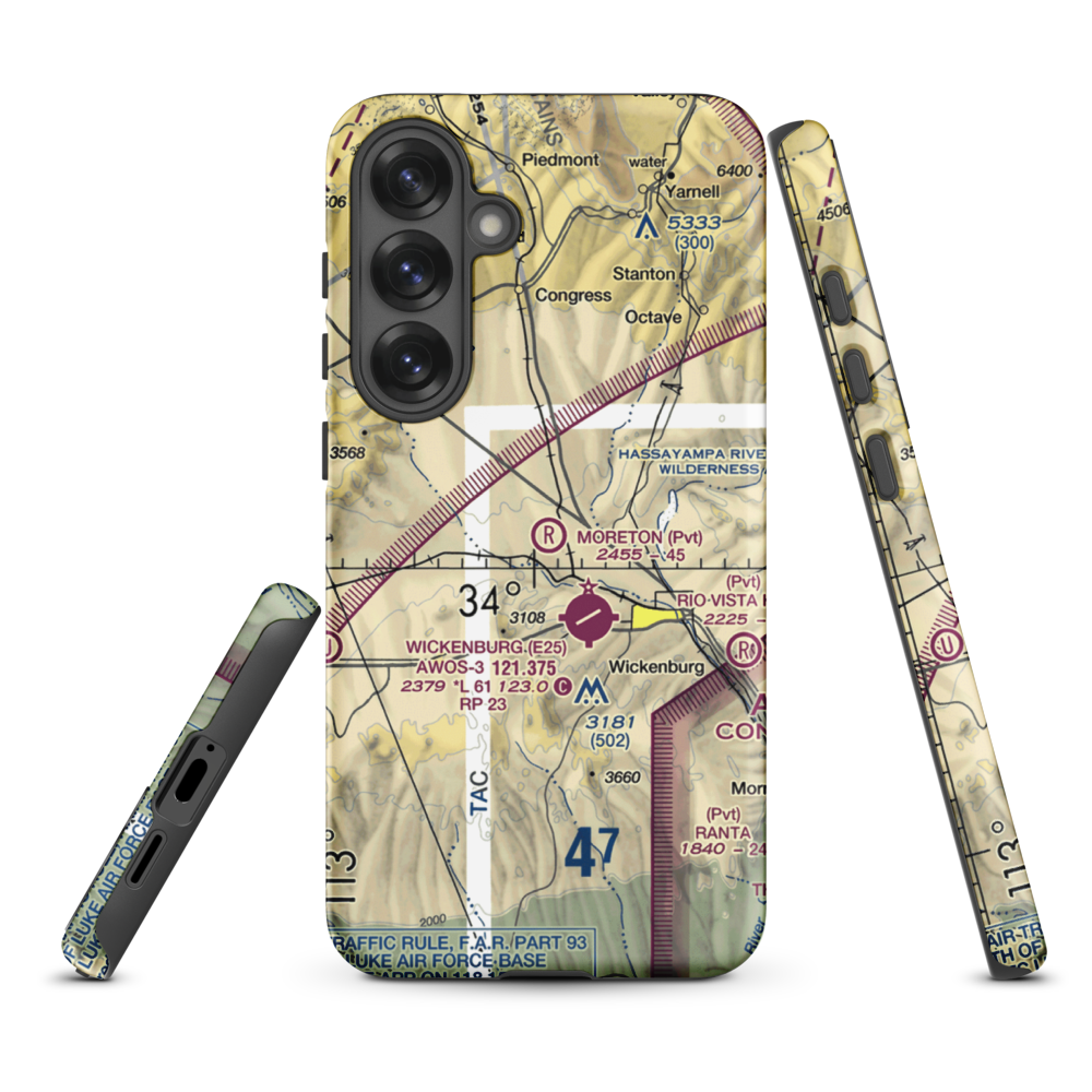 Moreton Airpark (23AZ) VFR Sectional Samsung Phone Case Samsung Galaxy S25 Plus model shown