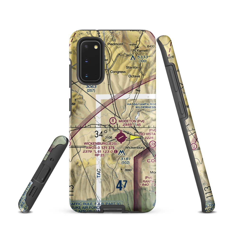Moreton Airpark (23AZ) VFR Sectional Samsung Phone Case Samsung Galaxy S20 model shown