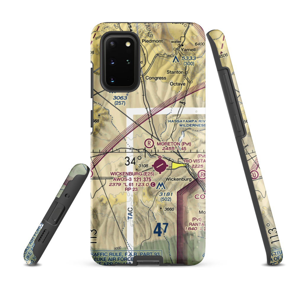 Moreton Airpark (23AZ) VFR Sectional Samsung Phone Case Samsung Galaxy S20 Plus model shown