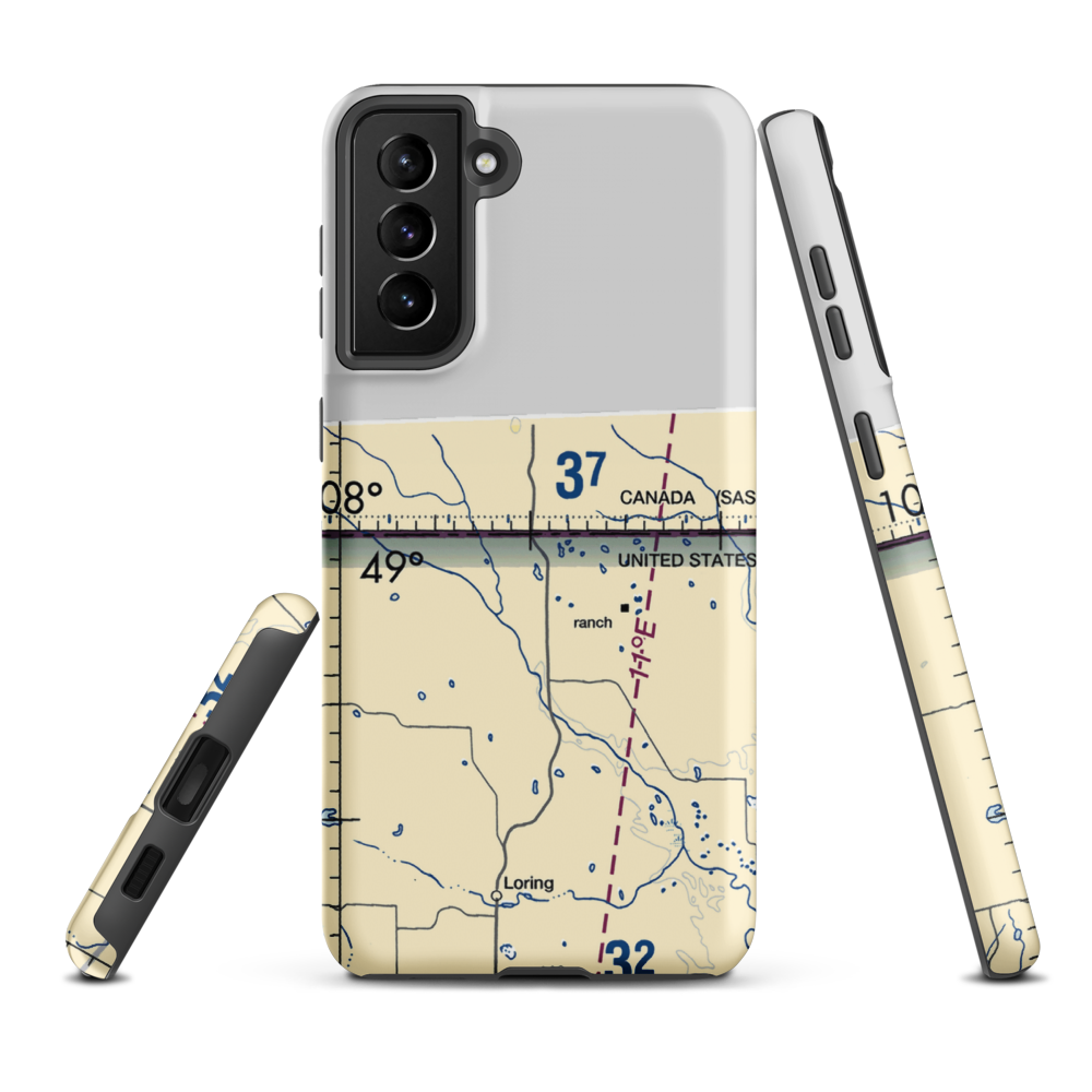 Morgan Airport (7U4) VFR Sectional Samsung Phone Case Samsung Galaxy S21 Plus model shown