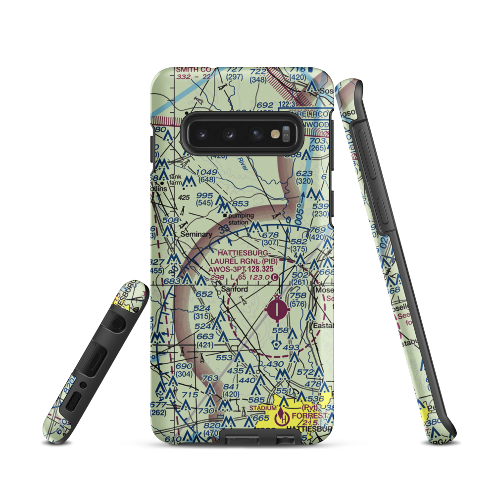 Morgan Field (0MS2) VFR Sectional Samsung Phone Case Samsung Galaxy S10 model shown