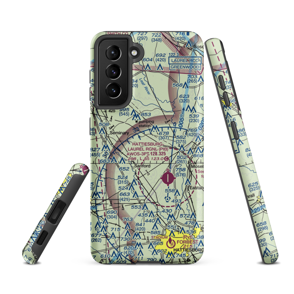 Morgan Field (0MS2) VFR Sectional Samsung Phone Case Samsung Galaxy S21 FE model shown
