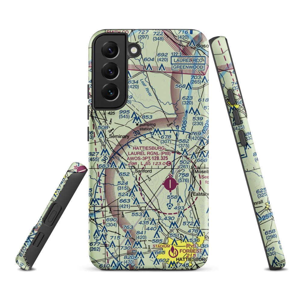 Morgan Field (0MS2) VFR Sectional Samsung Phone Case Samsung Galaxy S22 Plus model shown