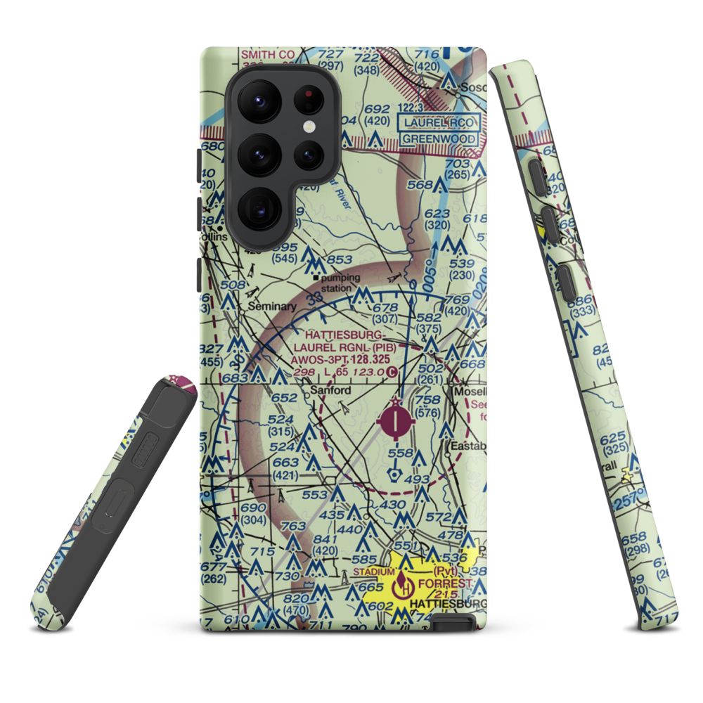 Morgan Field (0MS2) VFR Sectional Samsung Phone Case Samsung Galaxy S22 Ultra model shown
