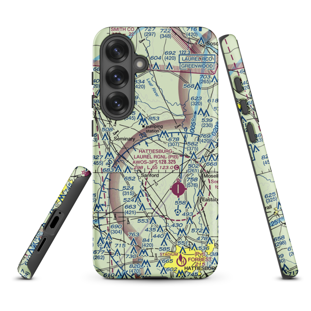 Morgan Field (0MS2) VFR Sectional Samsung Phone Case Samsung Galaxy S25 Plus model shown