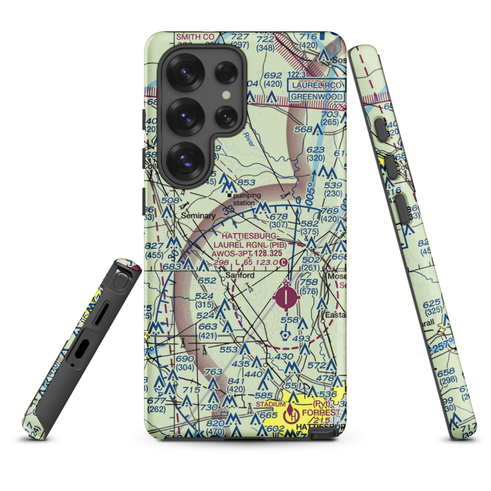 Morgan Field (0MS2) VFR Sectional Samsung Phone Case Samsung Galaxy S25 Ultra model shown