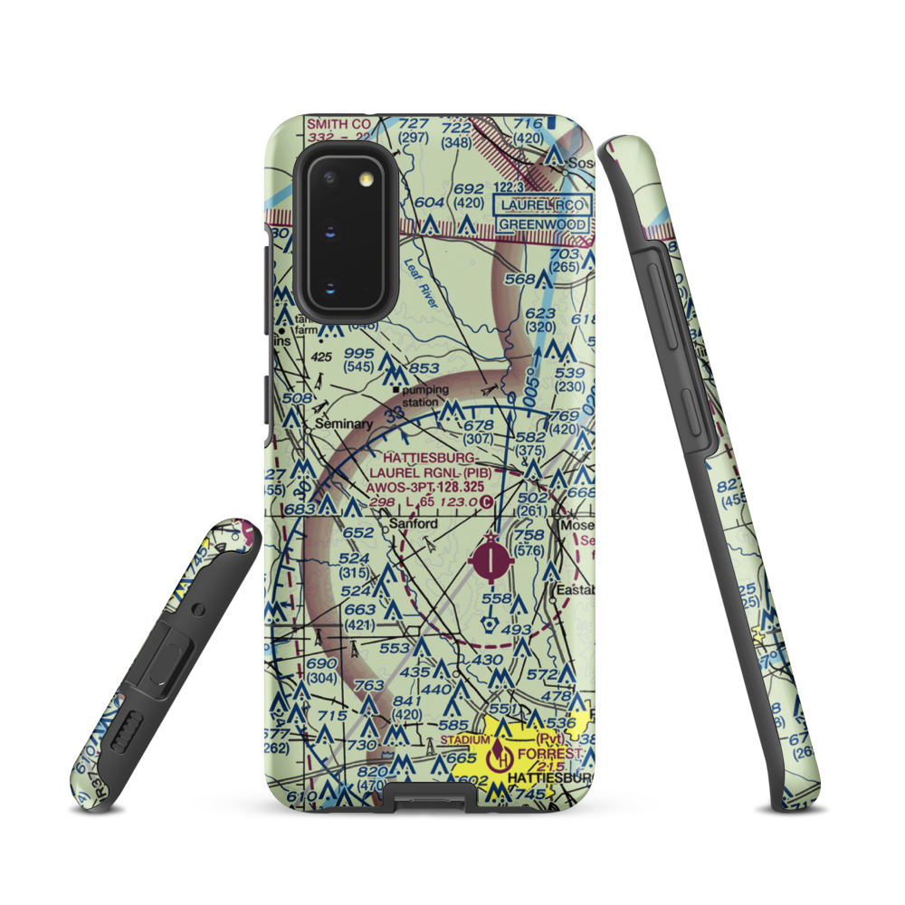 Morgan Field (0MS2) VFR Sectional Samsung Phone Case Samsung Galaxy S20 model shown