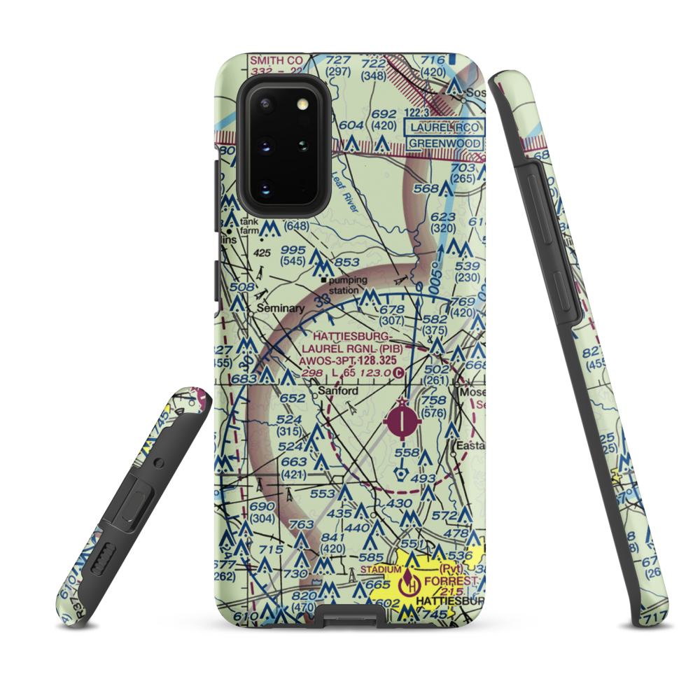 Morgan Field (0MS2) VFR Sectional Samsung Phone Case Samsung Galaxy S20 Plus model shown