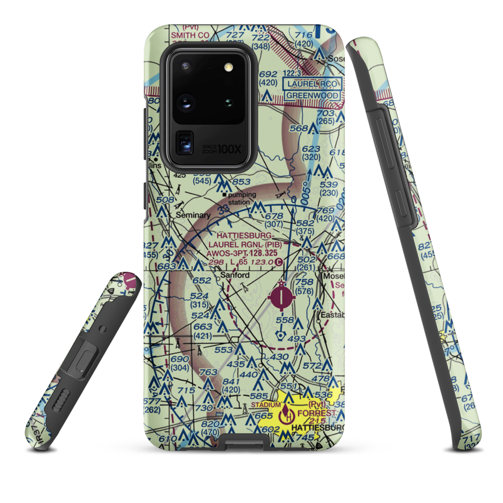 Morgan Field (0MS2) VFR Sectional Samsung Phone Case Samsung Galaxy S20 Ultra model shown