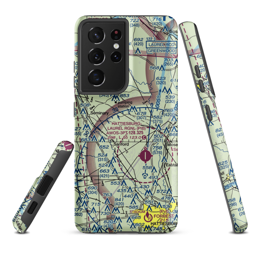 Morgan Field (0MS2) VFR Sectional Samsung Phone Case Samsung Galaxy S21 Ultra model shown